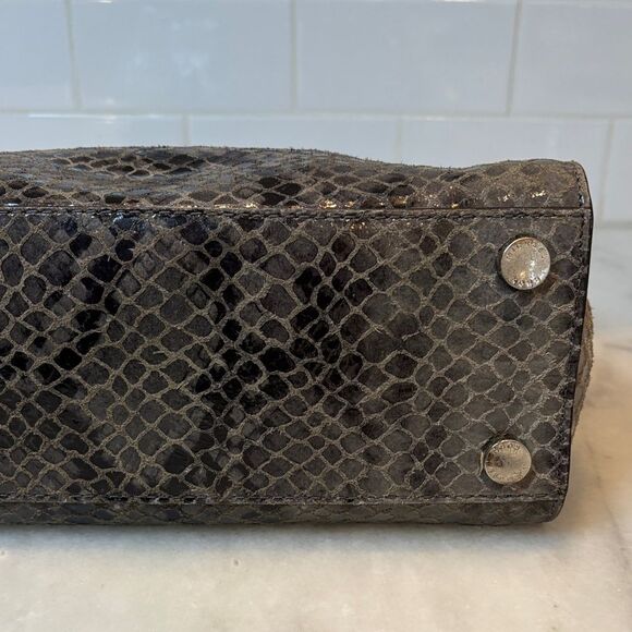 Michael Kors Selma Python Snakeskin Medium Convertible Tote Satchel - Picture 9 of 16